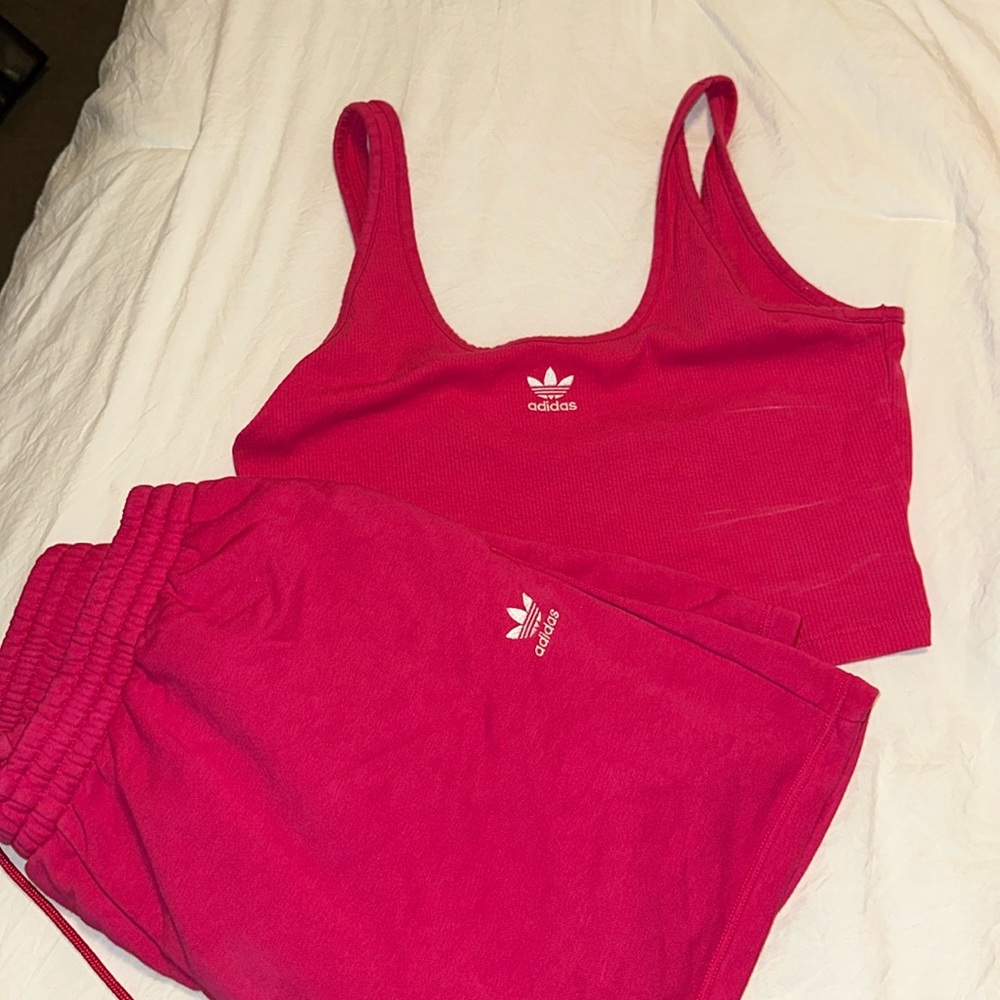 Pink adidas set